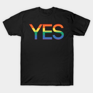 YES, Scottish Independence Pride Flag Text Slogan T-Shirt